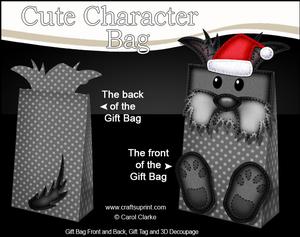 3D Hamish Scottie Dog Cute Xmas Character Gift Bag Mini Kit