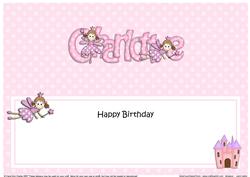 Birthday Charlotte Fairy Matching Large Dl Insert