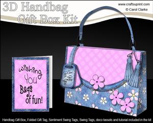 3D Denim & Daisies Handbag Treat or Favour Box Kit