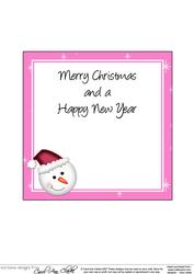 Christmas Snowman 6x6 Fun Novelty Square Insert Panel