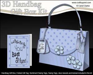 3D Pretty Pastel Handbag Treat or Favour Box Kit