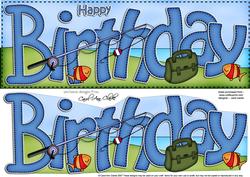 Large Dl Birthday Fishing Card & 3D Decoupage