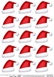 Cute Christmas Hats 3D Decoupage Sheet
