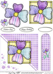 Patchwork Petals Quick Card with Decoupage