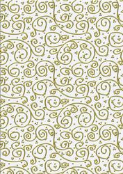 'gold Metallic Swirls' Backing Paper - Shades of White