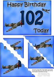 5x7 102nd Birthday Spitfire Scallop Corner