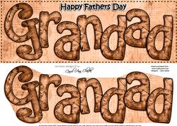 Large Dl Fathers Day Grandad Clocks 3D Decoupage