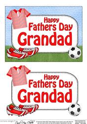 5x7 Fathers Day Grandad Football 3D Step by Step Decoupage