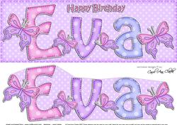 Large Dl Birthday Eva Butterflies 3D Decoupage