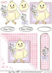Little Chick Quick Card with Decoupage