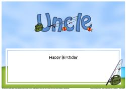 Birthday Uncle Fishing Large Dl Matching Insert