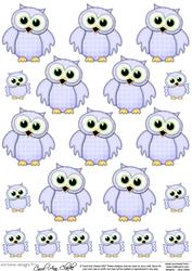 Cute Hoot & Little Hoot Owls Decoupage Designs