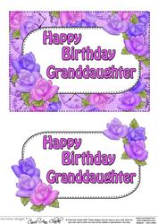 5x7 Birthday Granddaughter Time for Roses 3D Decoupage