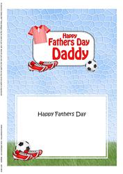 5x7 Fathers Day Daddy Football Matching Insert