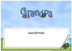 Large Dl Birthday Grandpa Fishing Matching Insert