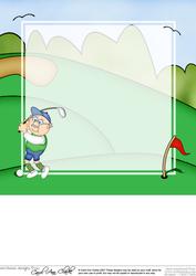 Bert Plays Golf Matching 8 x 8 Insert Panel