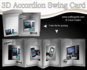 3D Gadgets N Gizmos Accordion Swing Card