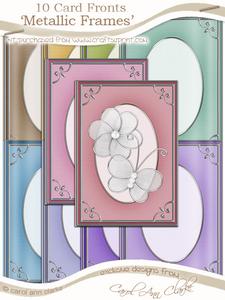 A5 'silver Metallic Frame' Card Fronts Kit - Pretty Daisy Colours