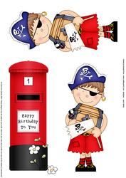 Boyz Pirate Joze & Postbox 3D Decoupage