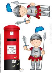 Boyz Boriz Knight & Postbox 3D Decoupage