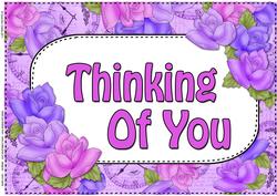 A4 Thinking of You Time for Roses Card Topper