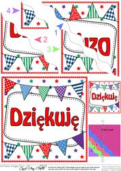 Polish Thank You Bunting Wavy Corner Stacker