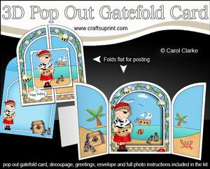 3D Boyz Joze Pirate Pop Out Gatefold Card Kit