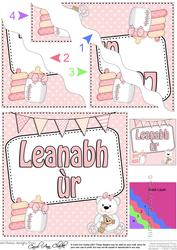 Scottish Gaelic New Baby Girl Wavy Corner Side Stacker