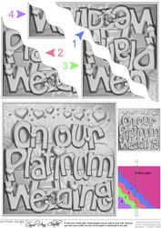 Platinum Wedding Anniversary Wavy Corner Side Stacker