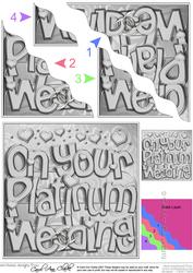 Platinum Wedding Anniversary Wavy Corner Side Stacker