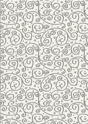 'metallic Swirls - Silver' Backing Paper - Shades of White