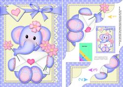 A5 Lola Elephant's Letter Scallop Corner Stacker