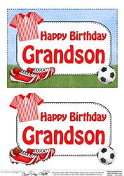 5x7 Birthday Grandson Football 3D Step by Step Decoupage