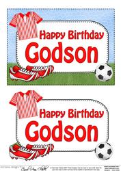 5x7 Birthday Godson Football 3D Step by Step Decoupage
