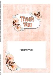 5x7 Thank You Flowers & Butterflies Matching Insert