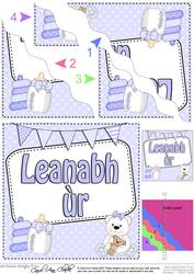 Scottish Gaelic New Baby Boy Wavy Corner Side Stacker
