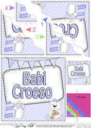 Welsh New Baby Boy Wavy Corner Side Stacker