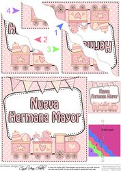 Spanish New Baby Big Sister Wavy Corner Side Stacker