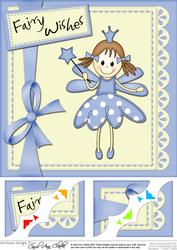 8 x 8 Fairy Twinkletoes & Lace Scalloped Corner Topper