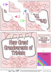 New Baby Great Grandparents of Triplets Wavy Corner Stacke