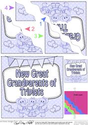 New Baby Great Grandparents of Triplets Wavy Corner Stacke