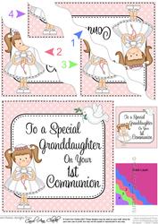 Special Granddaughter 1st Communion Wavy Corner Side Stacker