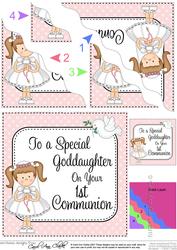 Special Goddaughter 1st Communion Wavy Corner Side Stacker