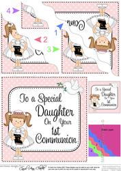 Special Daughter 1st Communion Wavy Corner Side Stacker