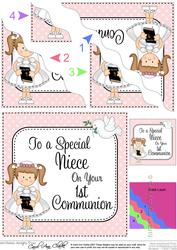 Special Niece 1st Communion Wavy Corner Side Stacker