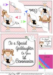 Special Goddaughter 1st Communion Wavy Corner Side Stacker