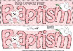Large Dl Baptism Teddy 3D Decoupage