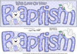Large Dl Baptism Teddy 3D Decoupage