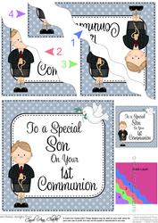 Special Son 1st Communion Wavy Corner Side Stacker
