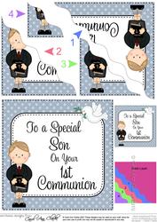 Special Son 1st Communion Wavy Corner Side Stacker